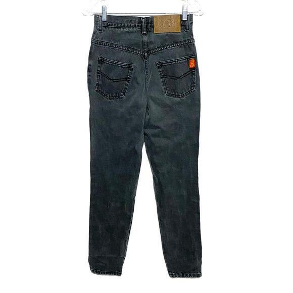 Absolutely No! Jeans Authentic Black High Waisted Tapered Vintage 26 Inch Waist - Picture 2 of 9